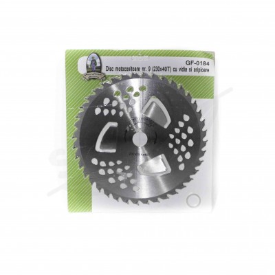 Disc motocoasa cu vidie si aripioare 230x40T