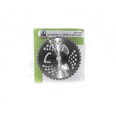 Disc motocoasa cu vidie si aripioare 230x40T