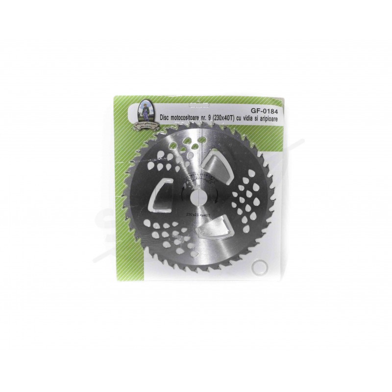Disc motocoasa cu vidie si aripioare 230x40T