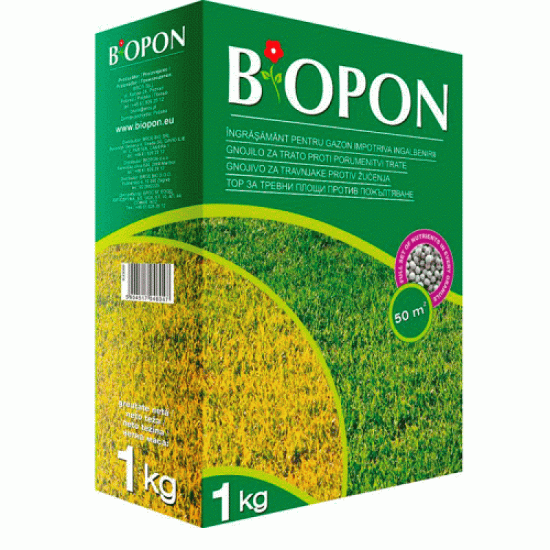 Ingrasamant pentru gazon impotriva ingalbenirii - Biopon - 1Kg