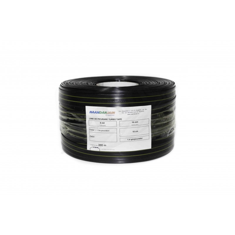 Banda pentru irigare prin picurare NaanDanJain - 200 m - 6mil/10cm