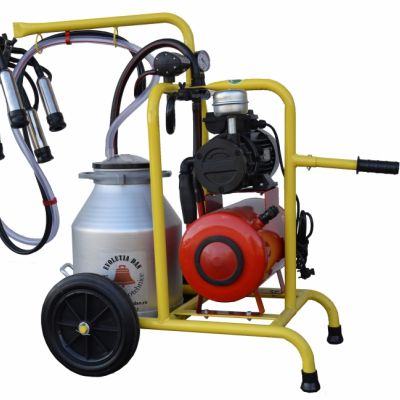 Aparat de muls vaci - 1 post cu bidon 30 l, aluminiu