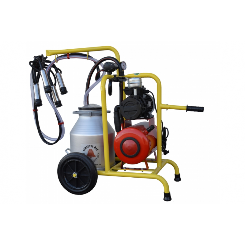 Aparat de muls vaci - 1 post cu bidon 30 l, aluminiu